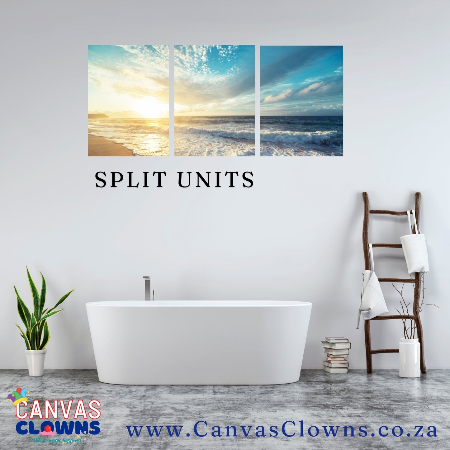 3 piece Split Unit - Beach Sunrise