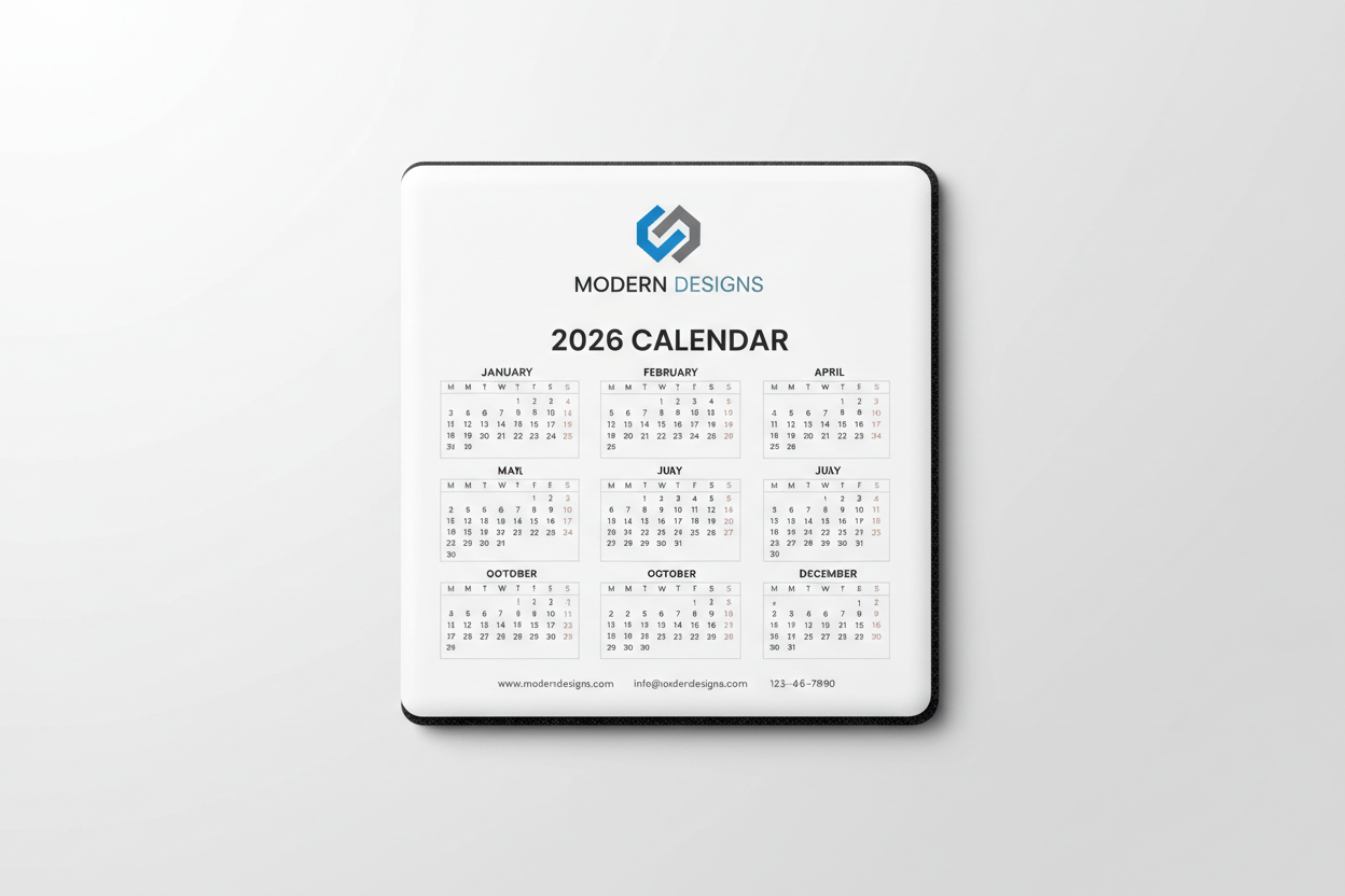 9x9cm Business Card Calendar Fridge Magnet