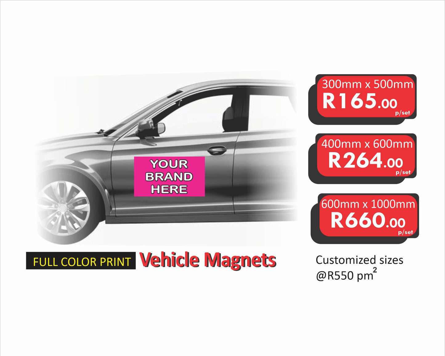 Vehicle Magnets (Full Color Print)