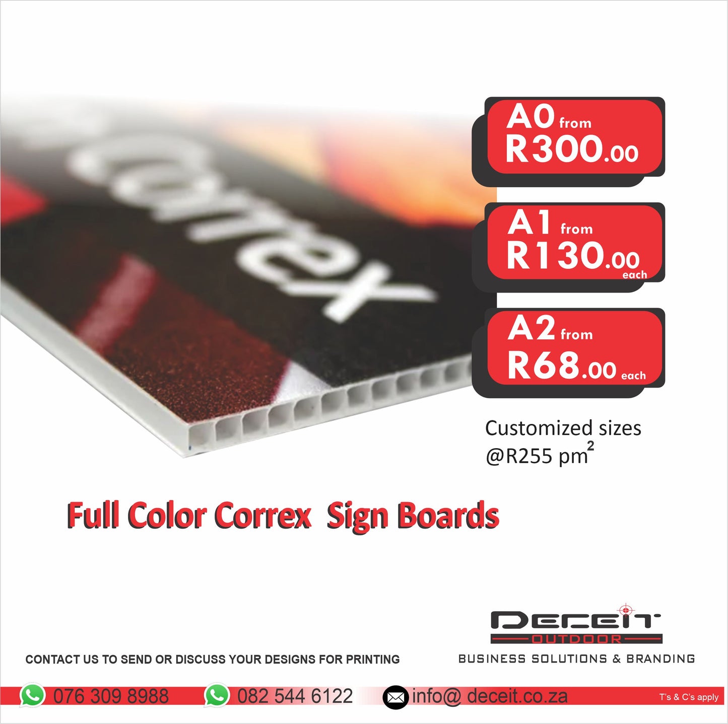 Corex Sign Boards