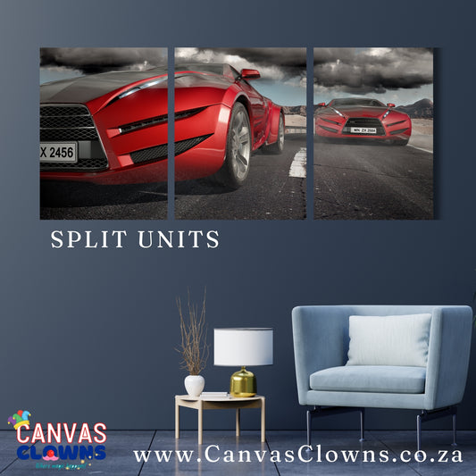 3 piece Split Unit - Red Cars