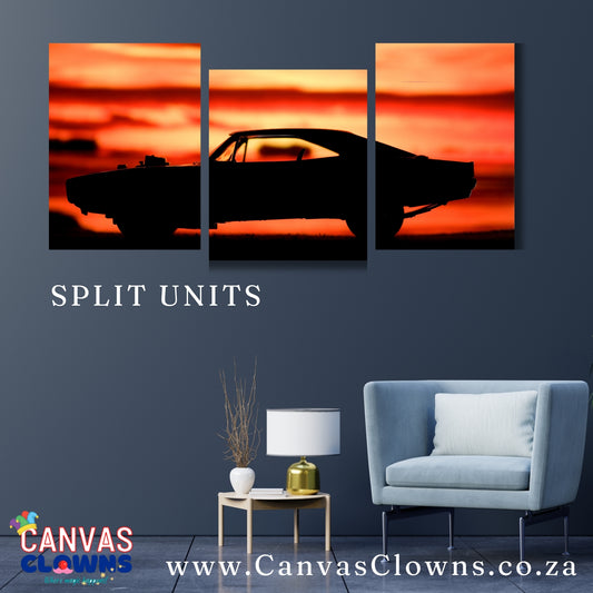 3 piece Split Unit - Car in Sunset