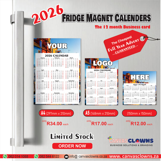 Fridge Magnet Calendars (A4, A5, A6)