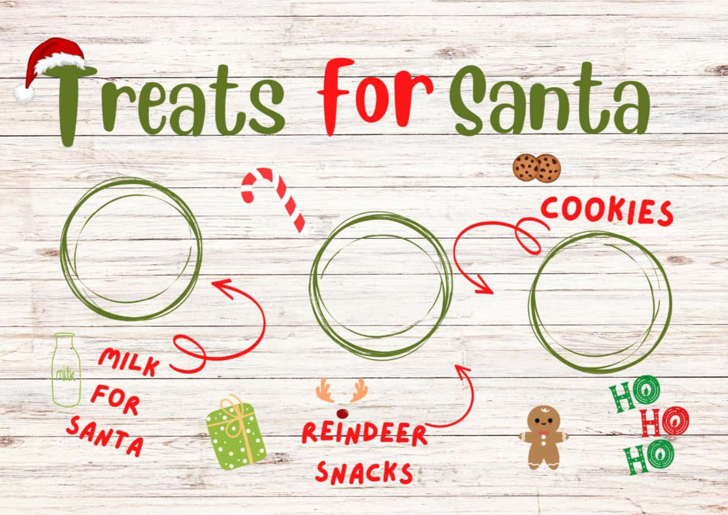 Treats For Santa A4 Canvas Board